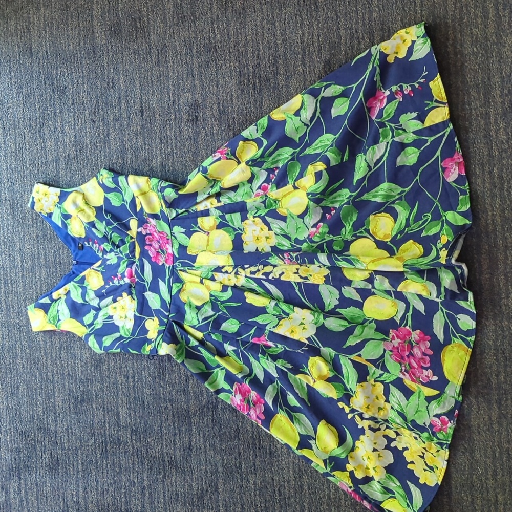 Lemon summer swing dress